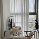Elegant Nordic Vintage Cream Round Glass 1-Light Table Lamp