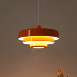 Chic Nordic Vintage Multi-Layered Round Metal Pendant Light, 1-Light