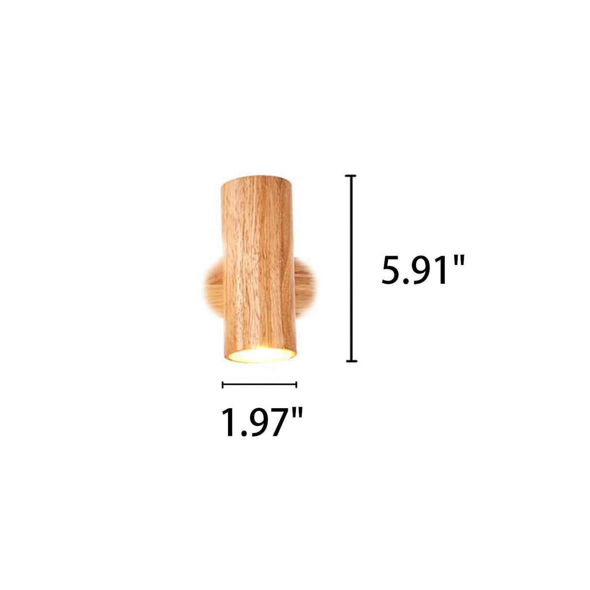 Modern Minimalist Wood Track Spotlight Wall Sconce - 1, 2, or 3 Light Heads