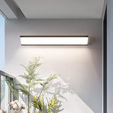 Modern Industrial Waterproof LED Wall Sconce with Rectangular Aluminum Frame and Acrylic Panel for Outdoor Patio