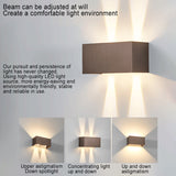 Nordic Minimalist Aluminum LED Reading Wall Sconce - Adjustable Square Beam Lamp