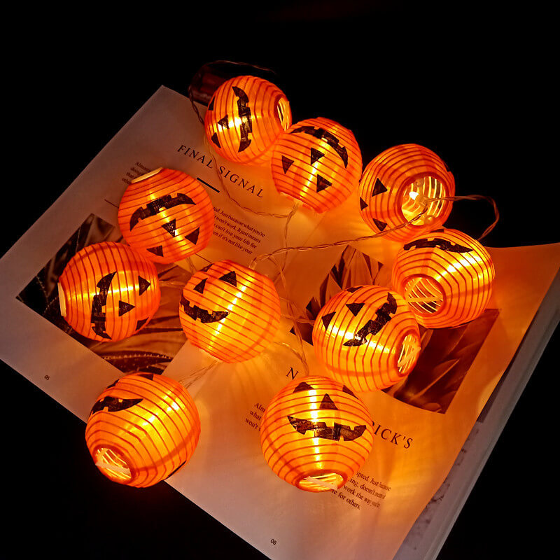 Halloween Pumpkin Lantern – Outdoor Waterproof LED Decorative String Lights for Spooky Ambience