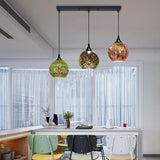 Modern Creative 3D Colorful Fireworks Glass Dome Island Light Chandelier - 2/3-Light