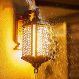 Traditional Chinese Pagoda-Style Brushed Aluminum 1-Light Wall Sconce for Outdoor Patio