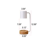 Japanese Minimalist Wooden Table Lamp with Dimmable Light, Timer, and Melting-Wax Glow (1-Light)