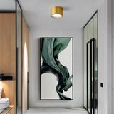 Modern Brass LED Spotlight Flush-Mount Ceiling Light — Cylindrical Design