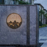 Modern Round Stainless Steel PC LED Waterproof Outdoor Wall Sconce Light