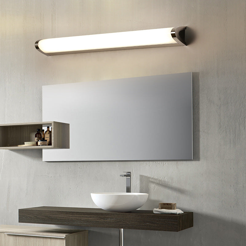 European Minimalist V-Shaped Aluminum Vanity Light with LED — Mirror-Front Wall Sconce