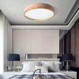 Elegant Macaron-Style Round Acrylic LED Flush-Mount Ceiling Light