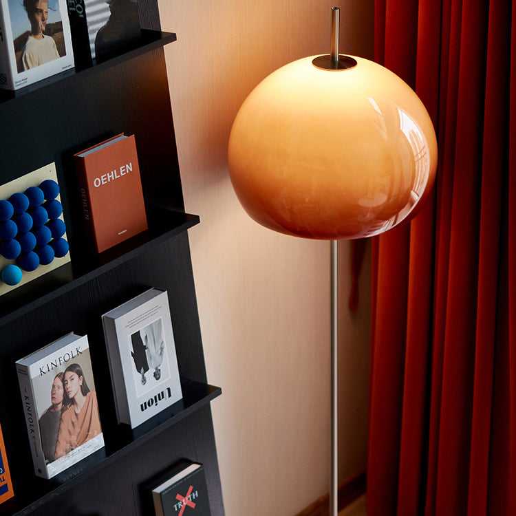 Contemporary Retro Mushroom Glass 2-Light Floor Lamp – Standing Lamp for Living Room
