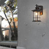Industrial Vintage Bubble Glass Column Wall Sconce – 1-Light Outdoor Waterproof Lamp