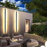 Modern Minimalist Long Rectangular LED Wall Sconce in Aluminum and Acrylic – Outdoor Garden Lighting