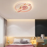 Nordic-Inspired LED Flush Mount Ceiling Light with Creative Music Notes Design