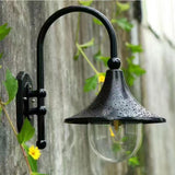 Sleek Contemporary Industrial Aluminum Horn-Style 1-Light Wall Sconce for Outdoor Patio