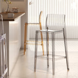 Modern Scandinavian Square Bar Stool with Backrest and Footrest – Ideal Kitchen Seating