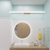 Nordic Minimalist Wooden Long-Strip Vanity Light – LED Wall Sconce Lamp