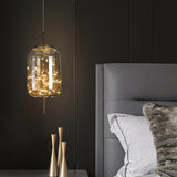 Sleek Contemporary Scandinavian Glass Cylinder Oval 1-Light Pendant for Bedroom