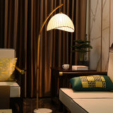 Retro Zen Simulated Bamboo Pole Floor Lamp – 1-Light Standing Lamp