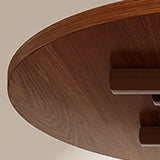 Sleek Contemporary Scandinavian Round Dining Table with MDF Top and Steel Base — Seats 4
