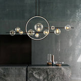 Modern Glass Long Bubble Magic Bean Island Light Chandelier — Sleek Statement Pendant Lighting