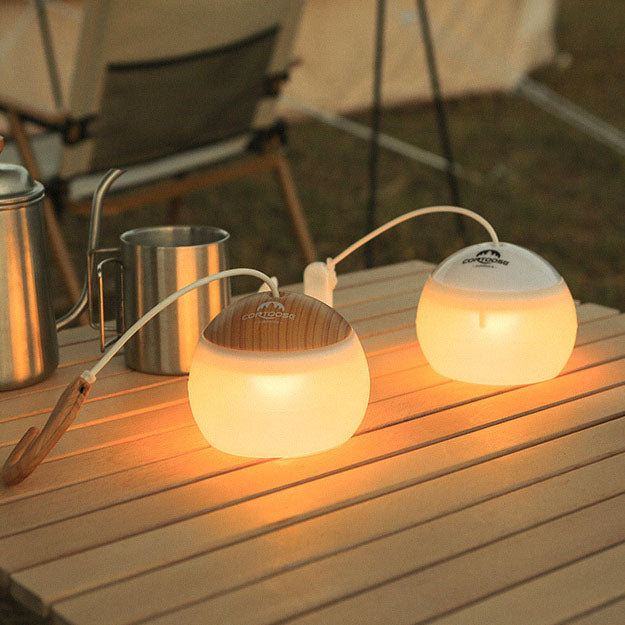 Sleek Modern USB-Rechargeable LED Tent Light for Outdoor Camping — Hangable & Minimalist