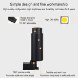 Sleek Modern Minimalist Adjustable Dimmable Spotlight Track Lighting – Tubular LED Flush-Mount, 3/4/5-Light Options for Living Room