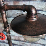 Industrial Steampunk Copper Water Pipe 2-Light Vintage Floor Lamp