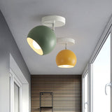 Nordic Macaron Dome 1-Light Semi-Flush Ceiling Light - Modern Minimalist Design