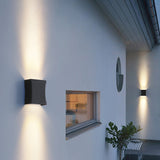 Sleek Modern Outdoor LED Wall Sconce Lamp — Waterproof Square-Column Design