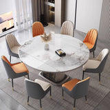 Nordic Contemporary Elliptical Wood-Glass Dining Table with 4-Chair Set