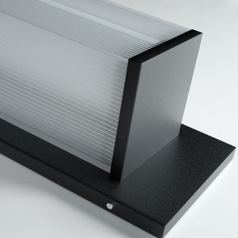 Modern Minimalist Solar LED Outdoor Wall Sconce – Rectangular Stainless Steel & Acrylic, Waterproof Patio Lighting
