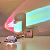 Creative Crystal Projection LED Table Lamp with Angel Eye Design
