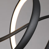 Modern Minimalist Wave Strip LED Chandeliers – Iron & Aluminum Frame with Silica Glass, Island Light for Dining Room