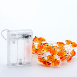 Modern Thanksgiving Maple, Acorn & Pumpkin Decor with 30 LED String Lights