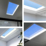 Sleek Modern Smart Blue Sky Aluminum LED Flush-Mount Ceiling Light