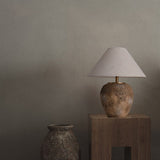 Modern Shabby Chic Cone Fabric Ceramic Jar Table Lamp – 1-Light, Perfect for the Bedroom