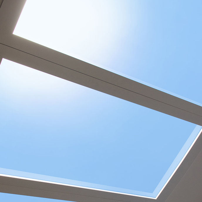 Sleek Modern Smart Blue Sky Aluminum LED Flush-Mount Ceiling Light