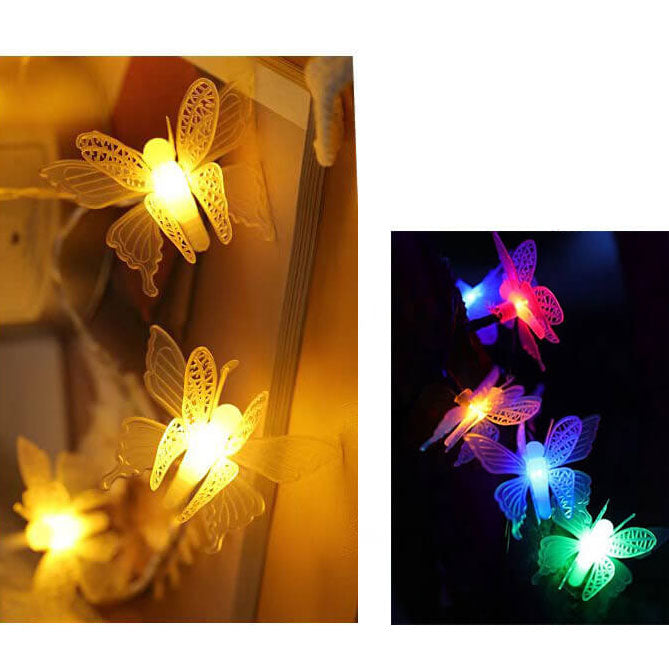 Chic Modern Butterfly LED String Lights for Outdoor Patio & Garden