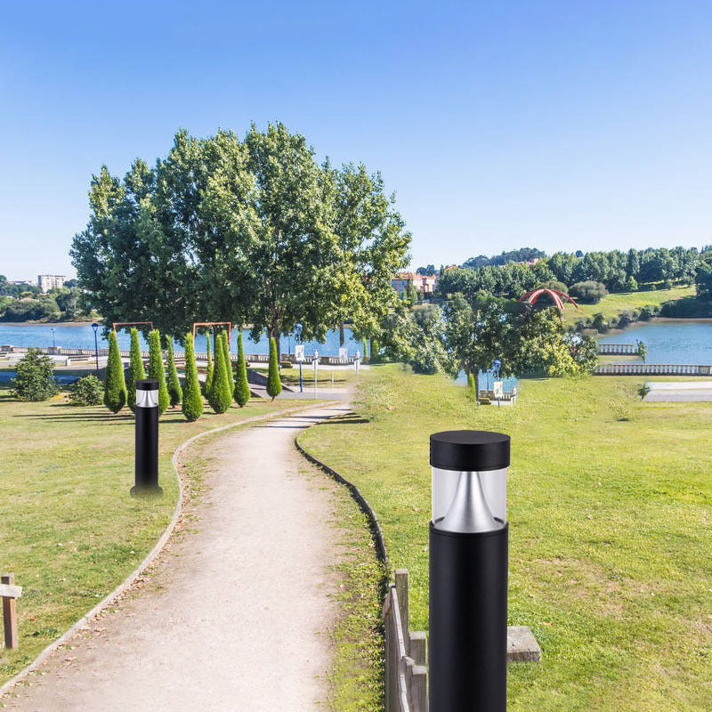 Modern Industrial Aluminum LED Column Garden Light – Waterproof Landscape Lighting for Lawn & Garden