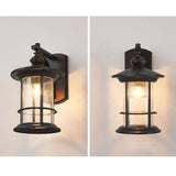 Industrial Vintage Bubble Glass Column Wall Sconce – 1-Light Outdoor Waterproof Lamp