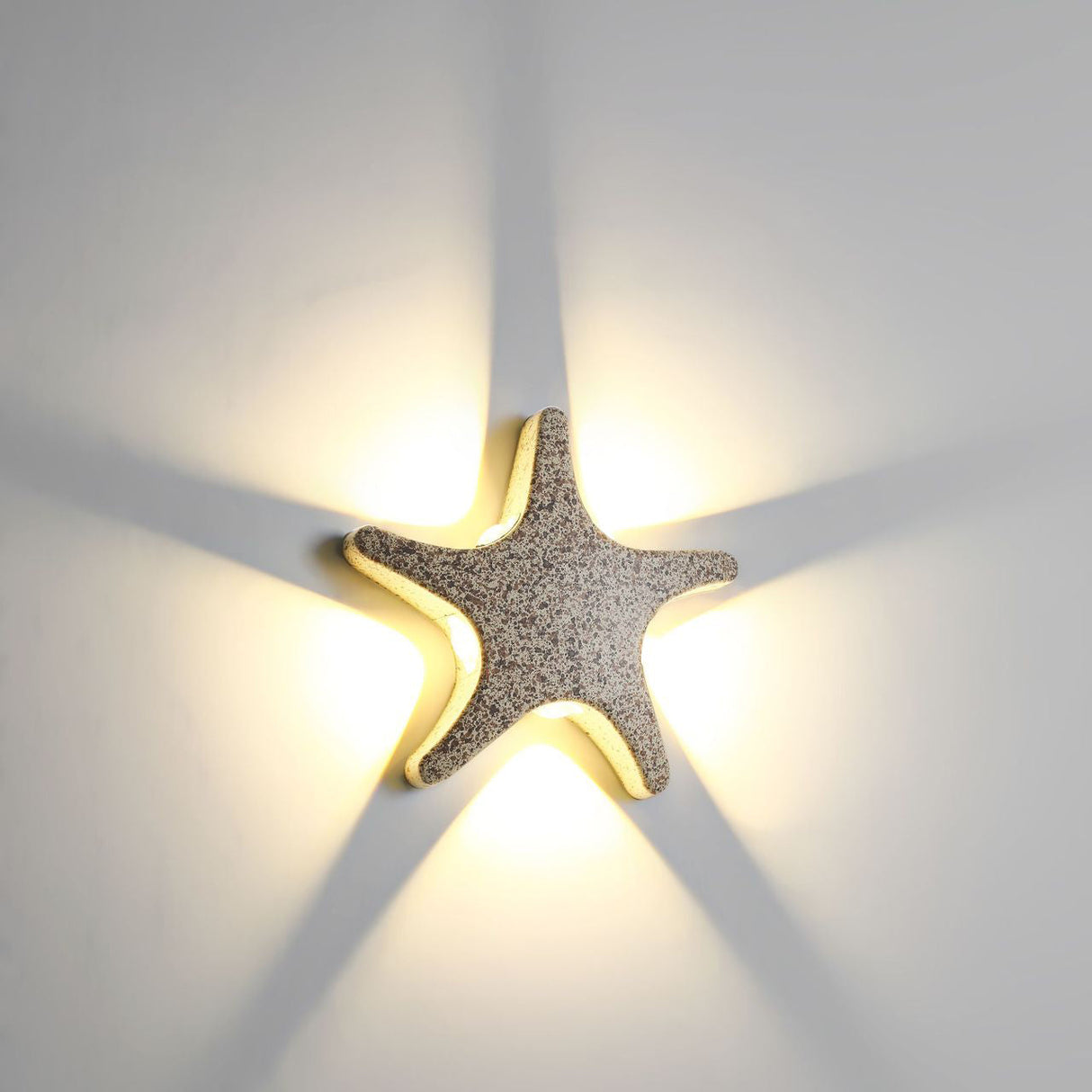 Aluminum Starfish LED Waterproof Outdoor Wall Sconce – Contemporary Patio Lighting