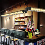 Contemporary Industrial Long-Hardware Acrylic Island Pendant Chandelier with 1/2 Light for Dining Room