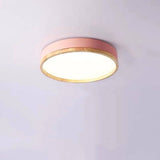 Elegant Macaron-Style Round Acrylic LED Flush-Mount Ceiling Light