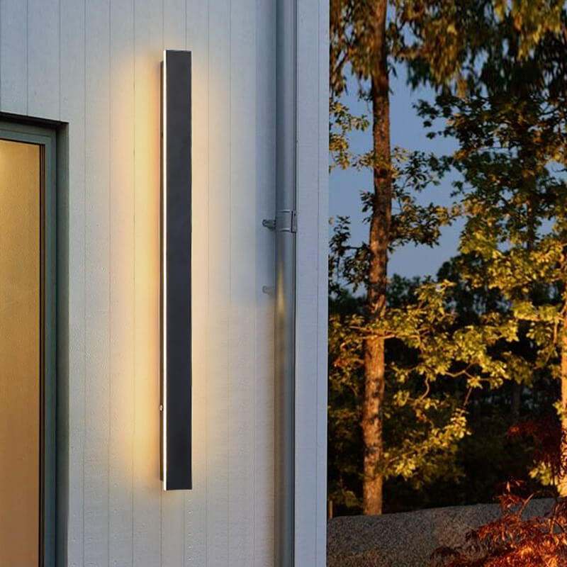 Retro Outdoor LED Wall Sconce Lamp - Waterproof Rectangular Strip Light