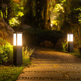 Chic Modern Solar Lawn Square Column Outdoor Waterproof Path Light