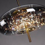 Sleek Contemporary Scandinavian Glass Cylinder Oval 1-Light Pendant for Bedroom