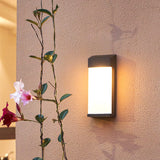 Solar Square Frosted-Glass Outdoor LED Wall Sconce Lamp - Waterproof, Weather-Resistant Garden Lighting