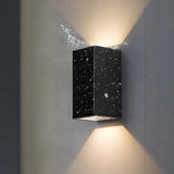 Sleek Black Rectangular Solar LED Outdoor Wall Light — Die-Cast Aluminum