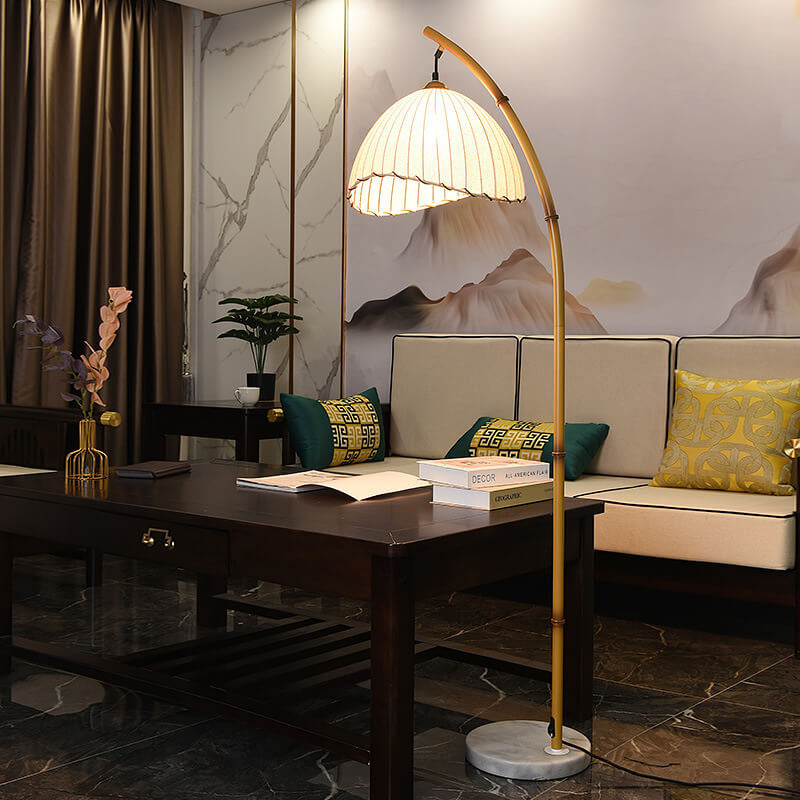 Retro Zen Simulated Bamboo Pole Floor Lamp – 1-Light Standing Lamp