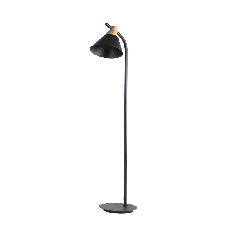 Nordic-Inspired Macaron Cone Shade 1-Light Floor Lamp